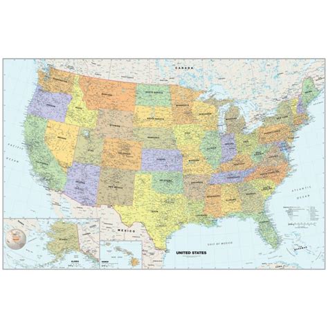 Classic Usa Wall Map Stanfords