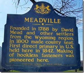 Little Bits of History Along U.S. Roadways: Meadville