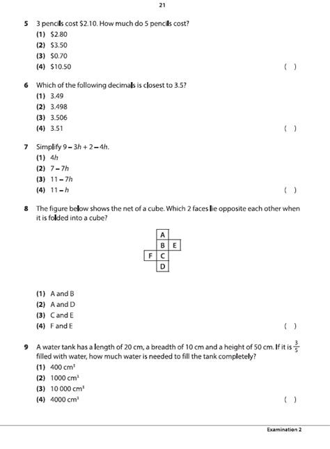 P Math Practice Papers Cpd Singapore