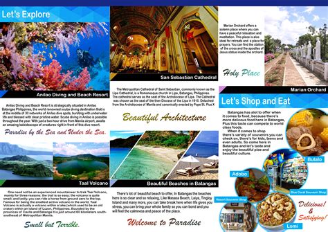 Proposed Travel Brochure for Batangas, Philippines :: Behance