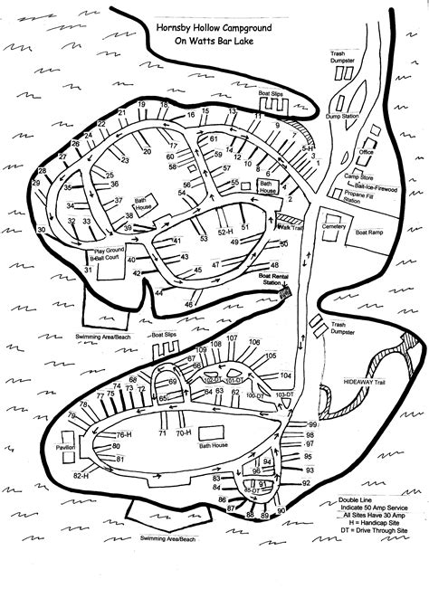 Camp Map | Hornsby Hollow Campground