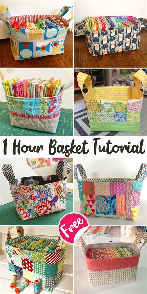 One Hour Fabric Basket Tutorial Artofit