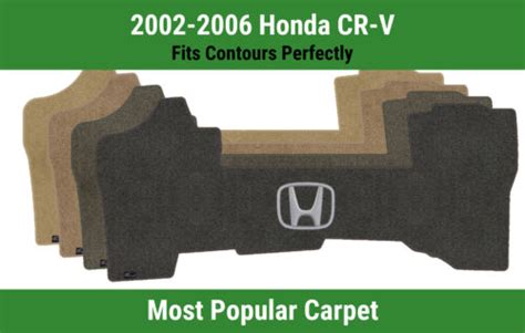 Lloyd Ultimat Front Carpet Mat For 02 06 Honda CR V W Silver On Black