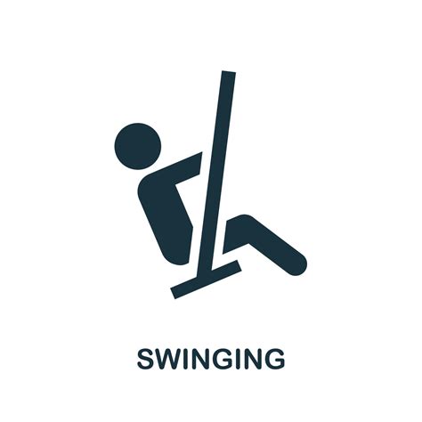 Swinging icon. Simple element from amusement park collection. Creative