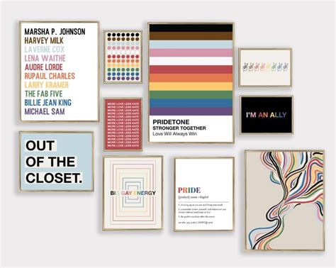 Gay Pride Wall Art Printables Lgbtq Gift Lgbt Pride Decor Pride Office Decor Gallery Wall Art