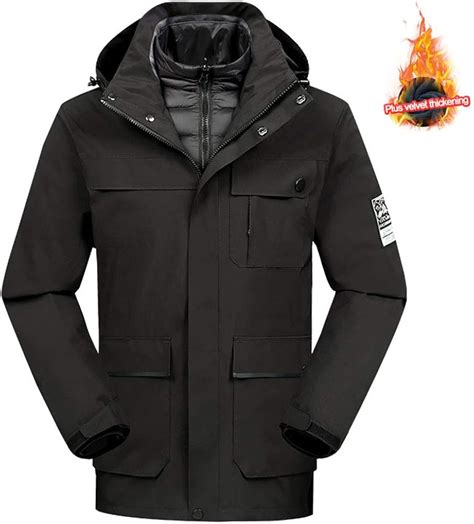 Rstj Sjcw Mens Ski Jacket 3 In 1 Waterproof Winter Jacket Snow Jacket