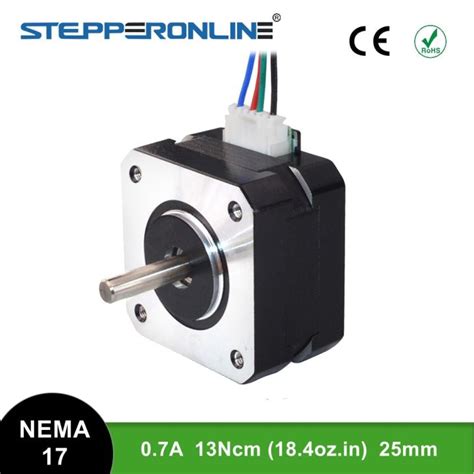 4ตะกั่ว Nema 17 Stepper Motor 42มอเตอร์ Nema17ขั้นตอนมอเตอร์07a 25มม