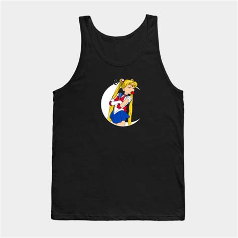 Usagi Tongue Out White Moon Tank Top Sailor Moon Merch