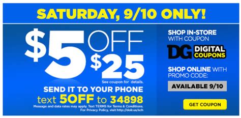 525 Dollar General Purchase Coupon Valid 910 Only Mylitter