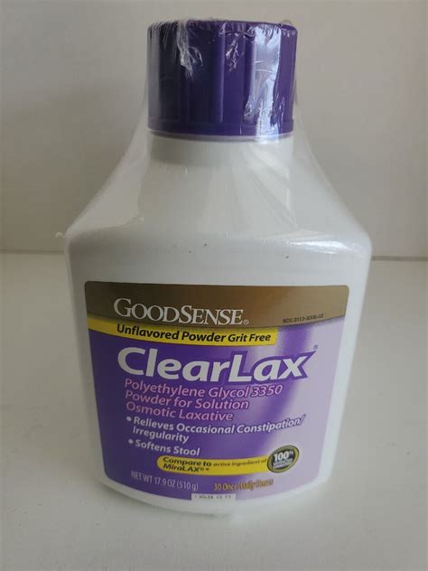 Pack Goodsense Clearlax Polyethylene Glycol Osmotic Laxative Powder