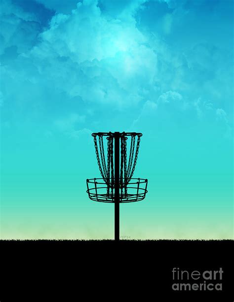 Disc Golf Basket Silhouette Digital Art By Phil Perkins Fine Art America