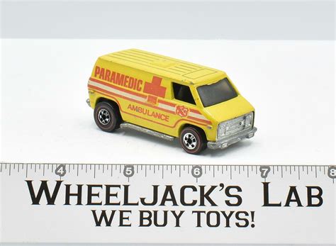 Paramedic Ambulance Yellow Hot Wheels Vintage Redline Mattel Rl Wheeljack S Lab