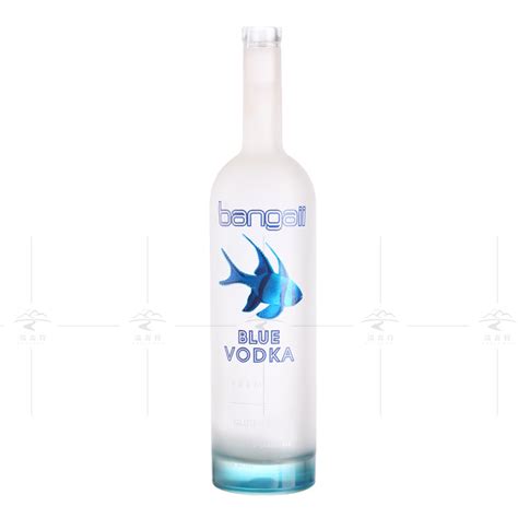 750ml Round Frosted Glass Vodka Bottle Customized Flint Glass Liquor