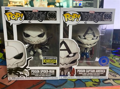 Poison Spider-Man & Poison Captain America Funko Pop! - Marvel Avengers ...