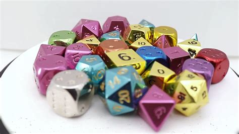 Custom Hollow Metal Dice 14mm Dandd Dragon And Dungeon Polyhedral Metal