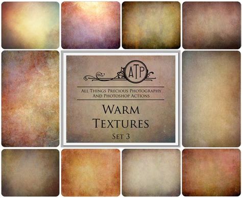 10 Digital Textures Warm Set 3 Photo Overlay Textured Etsy