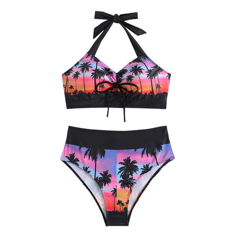 Zuesphe Swim Suits For Women Tummy Control Bikini Sets For Women Cheap Swimwear For Women