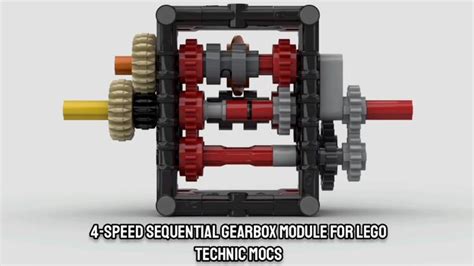 4 Speed Sequential Gearbox Transmission Module For LEGO Technic MOCs