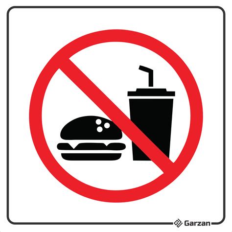 Placa de Sinalização Proibido Alimentos e Bebidas