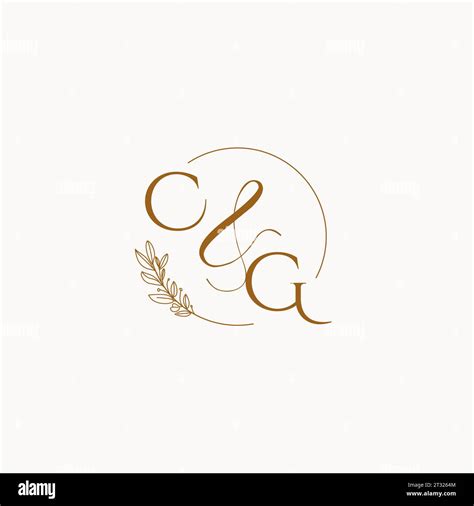 Cg Initial Wedding Monogram Logo Design Ideas Stock Vector Image And Art