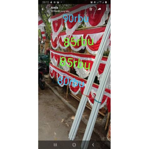 Jual Umbul Umbul Background Merah Putih 5 Lengkung Shopee Indonesia