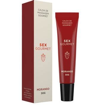 Gel Sex Gourmet MORANGO Oral Comestível Beijavel A sós 30g Gel para