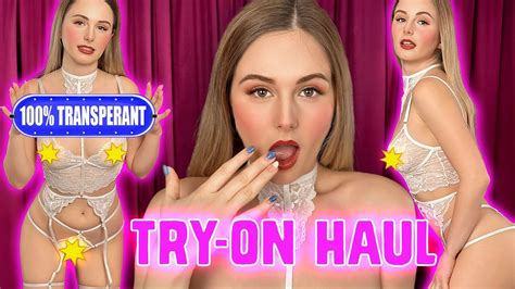 TRANSPARENT Try On See Through Lingerie Try On Haul With Mirror View