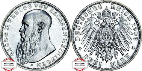 Sachsen Meiningen Mark D J Gepr Gt Unter Herzog Georg Ii