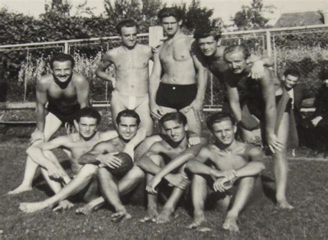 Muscle Men Speedos Swimsuit Bulge Shirtless Man Vintage Gay Snapshot Photo