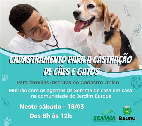 Semma Realiza Cadastramento Para Castra O De Animais Fam Lias Do