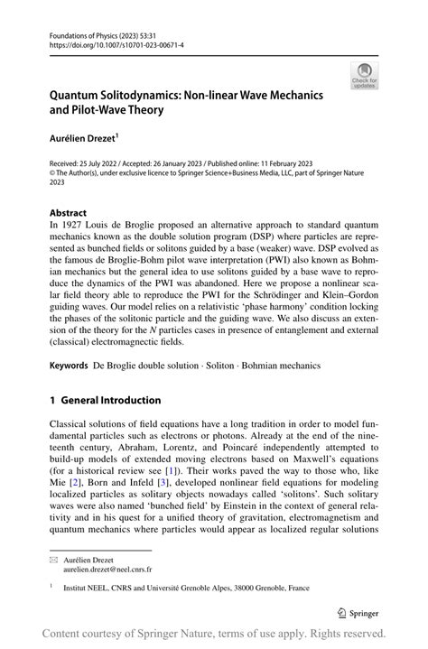 quantum solitodynamics  linear wave mechanics  pilot wave theory