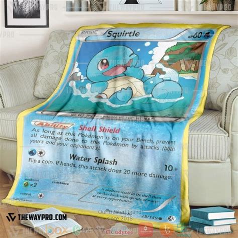 HOT Anime Pokemon Squirtle Blanket Express Your Unique Style With BoxBoxShirt