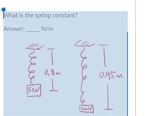 solved    spring constant cheggcom