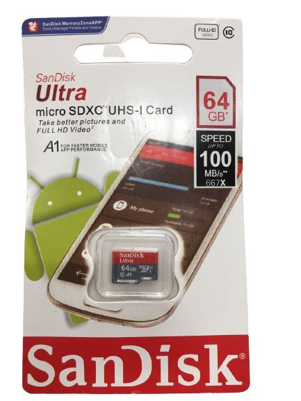 Thẻ nhớ MicroSD 64G SANDISK ULTRA Box Class10 U1 100MB s Công ty Vi