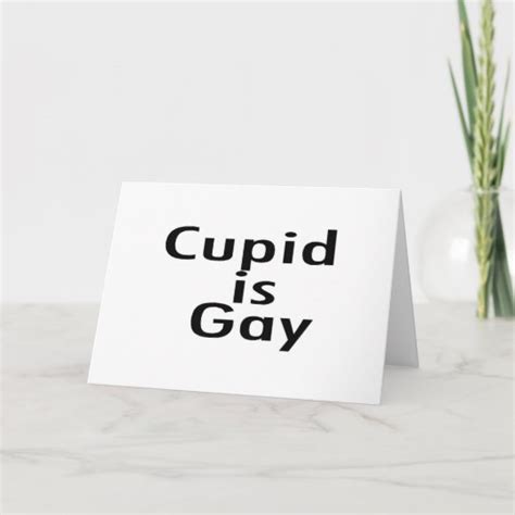 Cupid Is Gay Holiday Card Zazzle