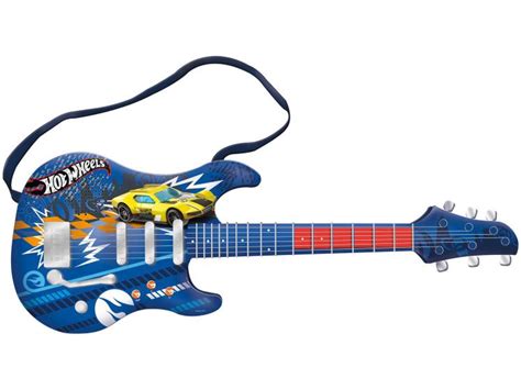 Guitarra De Brinquedo Hot Wheels Fun Instrumento Musical De Brinquedo Magazine Luiza