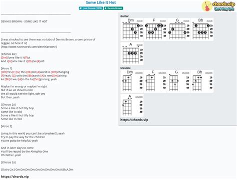 Chord Some Like It Hot Tab Song Lyric Sheet Guitar Ukulele Chords Vip