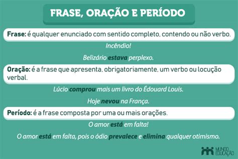 Diferença Entre Frase Oração E Período
