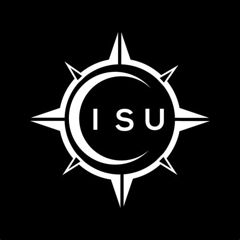 Isu Abstract Technology Circle Setting Logo Design On Black Background