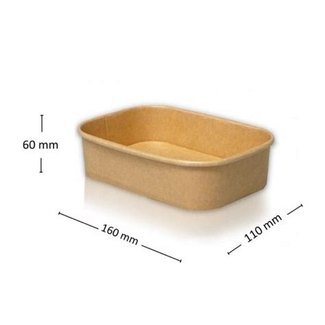 Small 18oz500ml Paper Rectangular Container Regal Pack