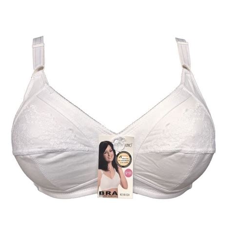 Soutien Gorge Coton Et Dentelle Blanc Sans Armature F Lingerie Grande Taille Blanc