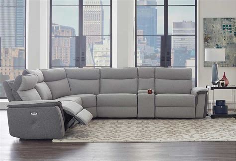 Power Recliner Sectional Fabric Sofa He259 Leather Sectionals