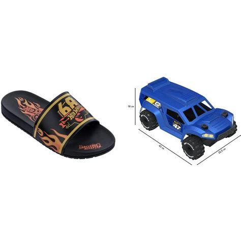 Sandalia Infantil Hot Wheels Speed Pt Am N Grendene Unidade Sand Lia Infantil Magazine
