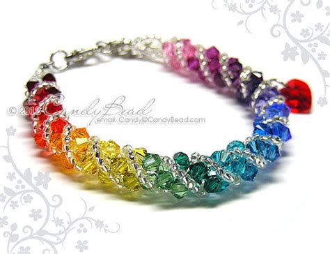 Rainbow Bracelet Crystal Bracelet Swarovski Bracelet Glass