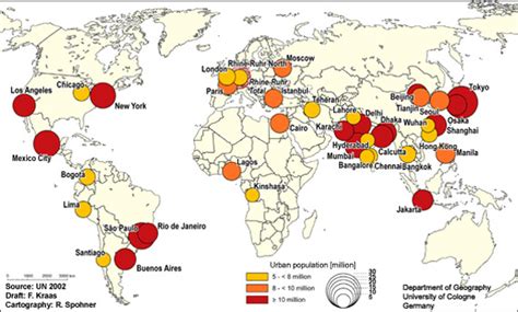 Geography A2 Level World Cities The Global Pattern Of Urban Areas