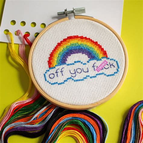 Naughty Cross Stitch Kit For Adult Beginners Off You Fuck
