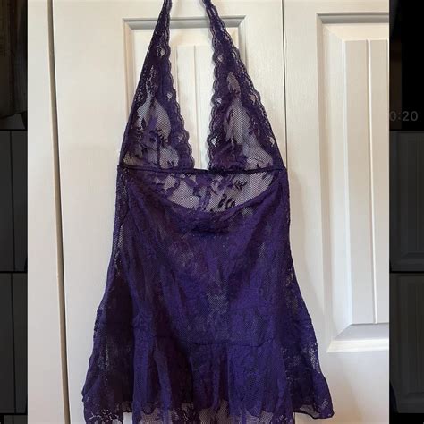 Vintage Victorias Secret Purple Halter Lingerie Depop