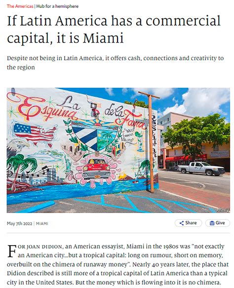 Por Qu Seg N The Economist Miami Es La Capital Comercial De Am Rica Latina Infobae