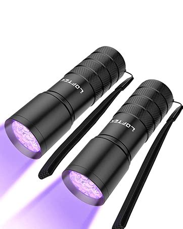 UV Flashlight Black Mild LOFTEK 51 LED 395 Nm Blacklight Flashlite Pet