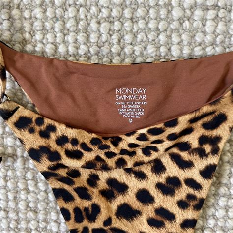 Monday Swim Cheetah Print Bikini Hanalei Top And Depop